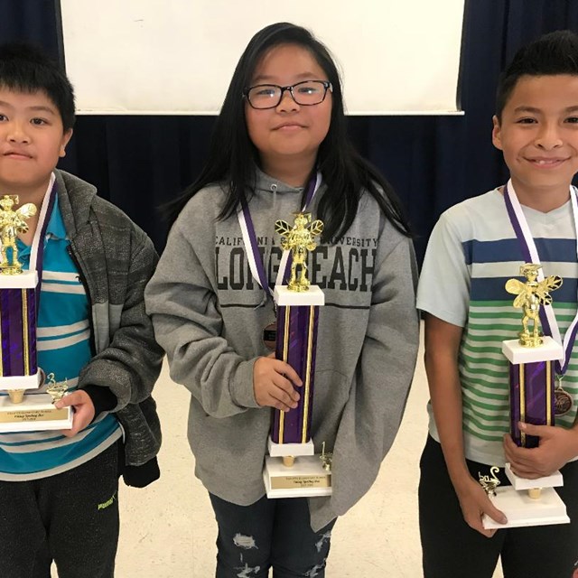 Congrats to our 1st, 2nd, and 3rd place spelling bee winners!