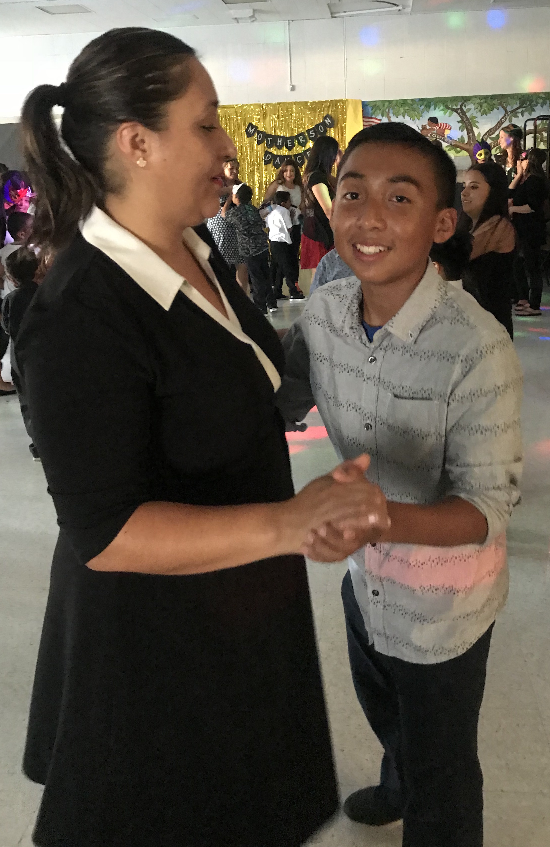 This mother and son duo share a wonderful night at the mother son dance.