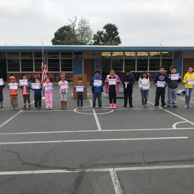 The monthly student assembly recognizes our students demonstrating good character.