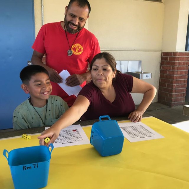 There's nothing like friendly competition among students and their families during STEM night!