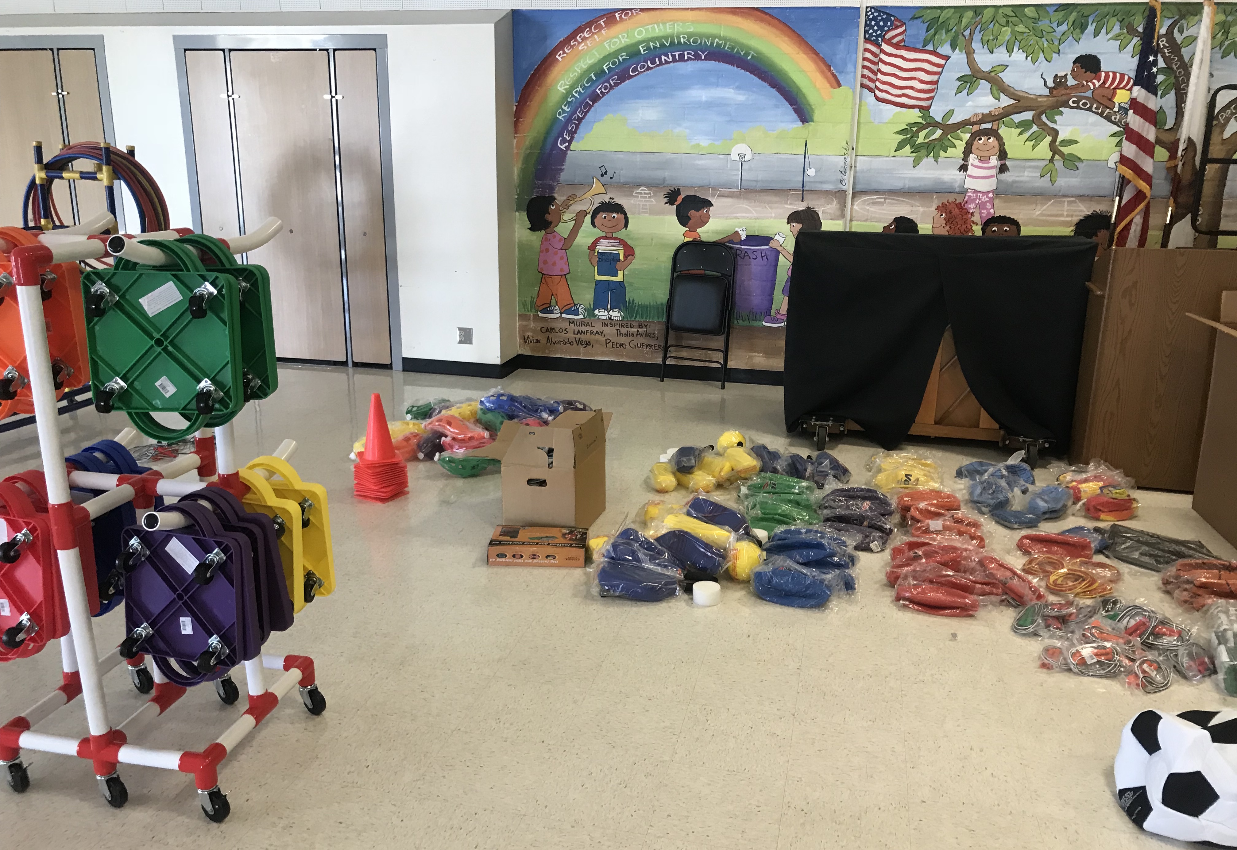 Thank you to our anonymous donor for the new PE and recess equipment!