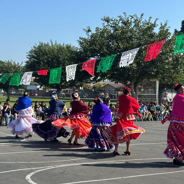 Bringing culture to life through a captivating folklórico dance performance.